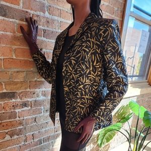 Structured BLACK/GOLD Blazer Jacket